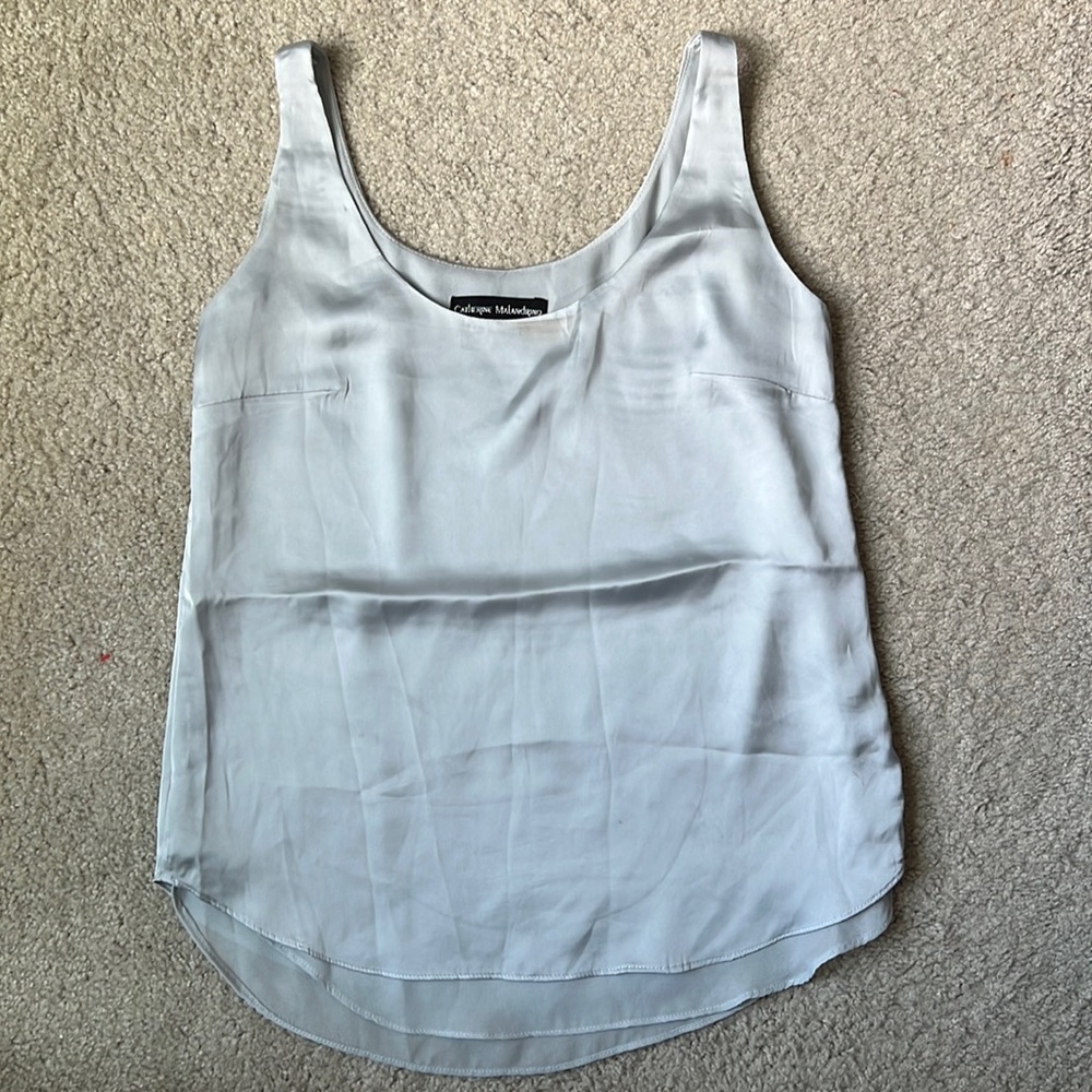 Satin grey blouse
